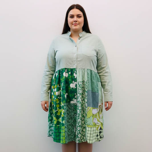 Scarecrow Dress - Pale Greens