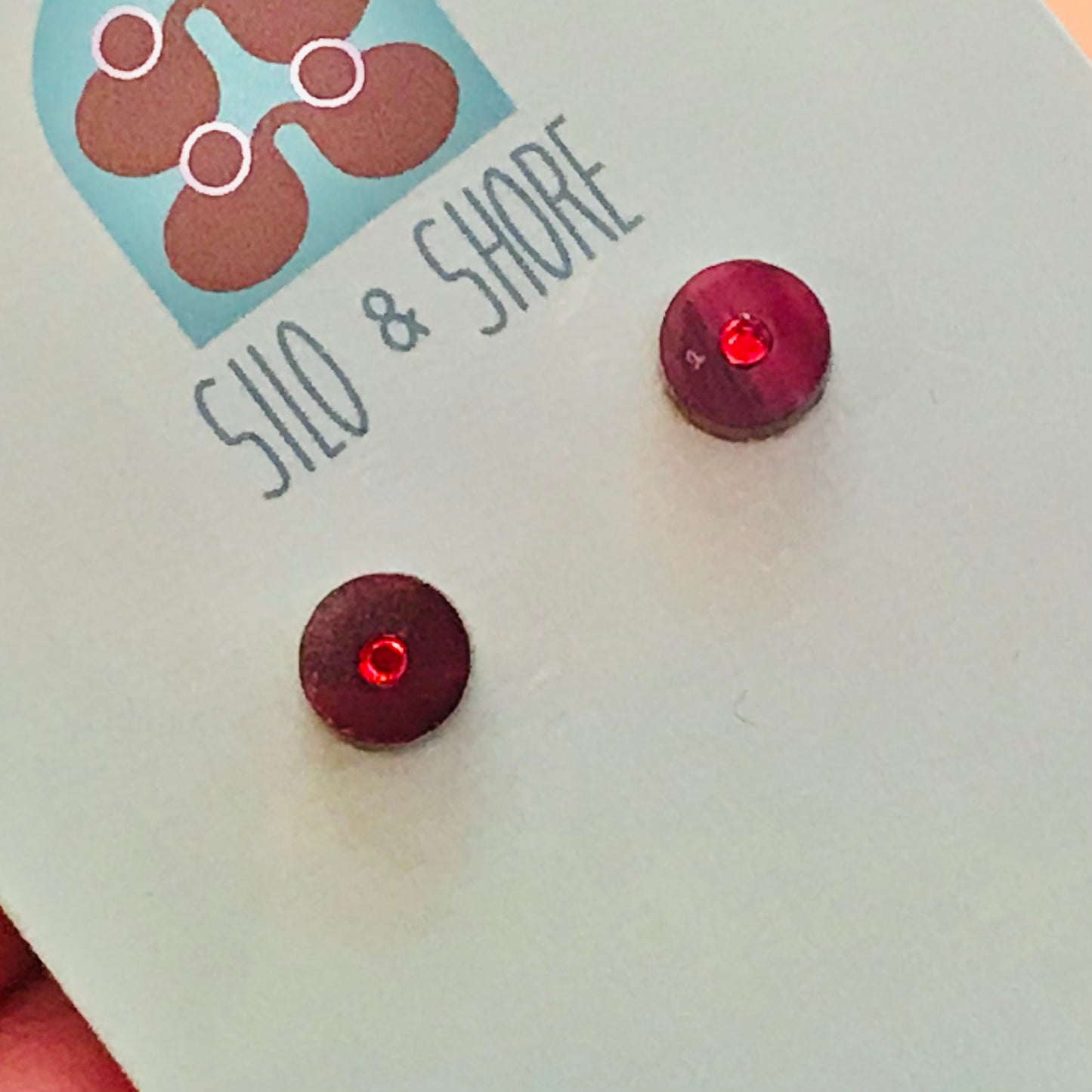 Art Deco Acrylic Earrings - Micro Studs