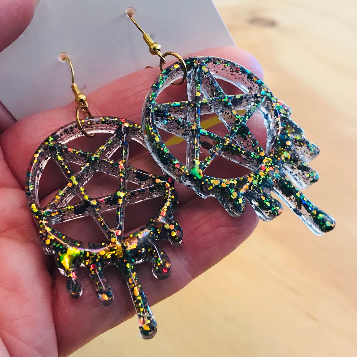 Novelty Resin Sparkle Dangles Earrings