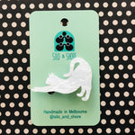 Art Deco Acrylic Brooch - Cats