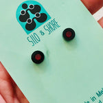 Art Deco Acrylic Earrings - Micro Studs