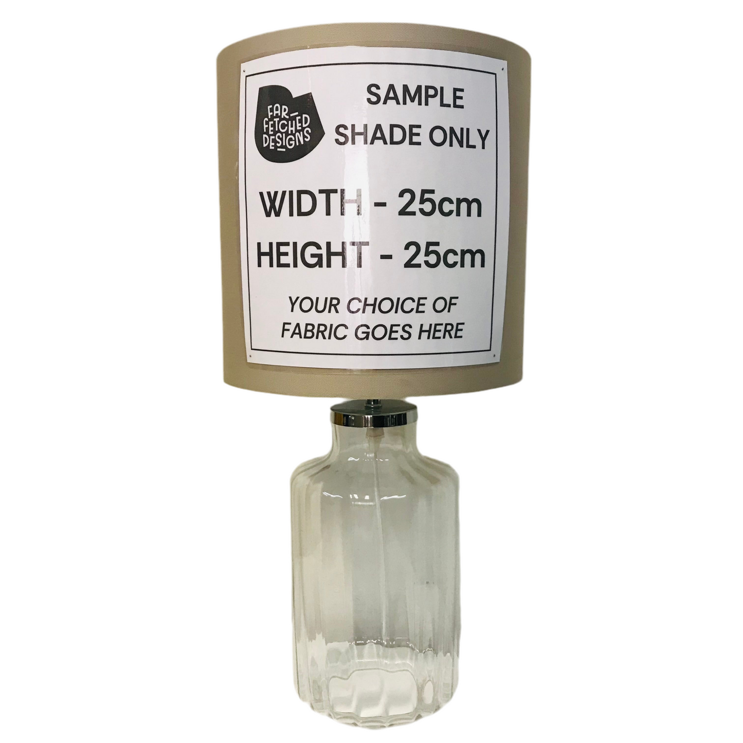 Lamp Base Only - Glass Ripple Bottle Table Lamp