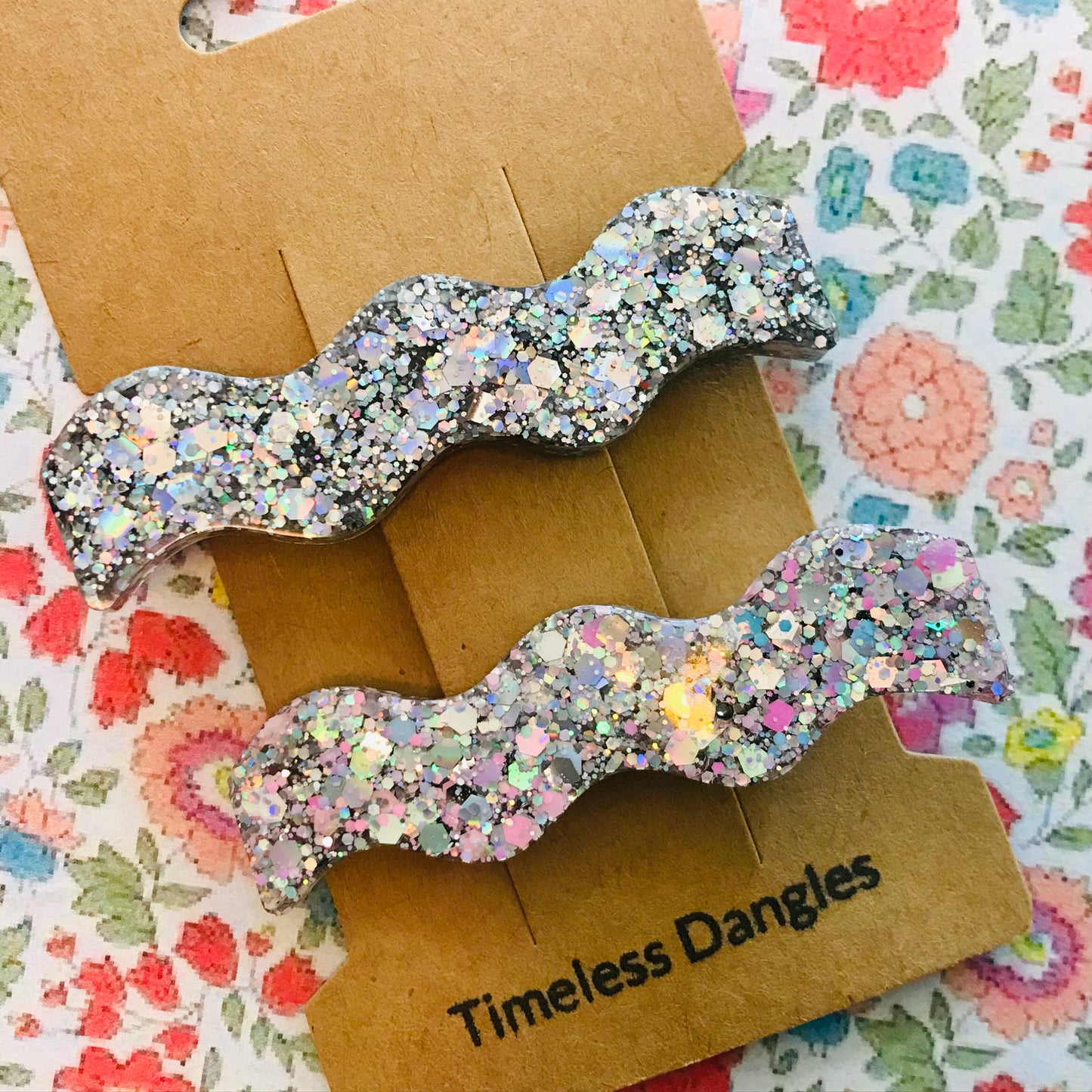 Resin Sparkle Hair Clips - Set of 2