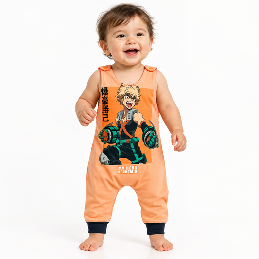 Baby Toddler Long Romper - UPCYCLED TEE My Hero Academia