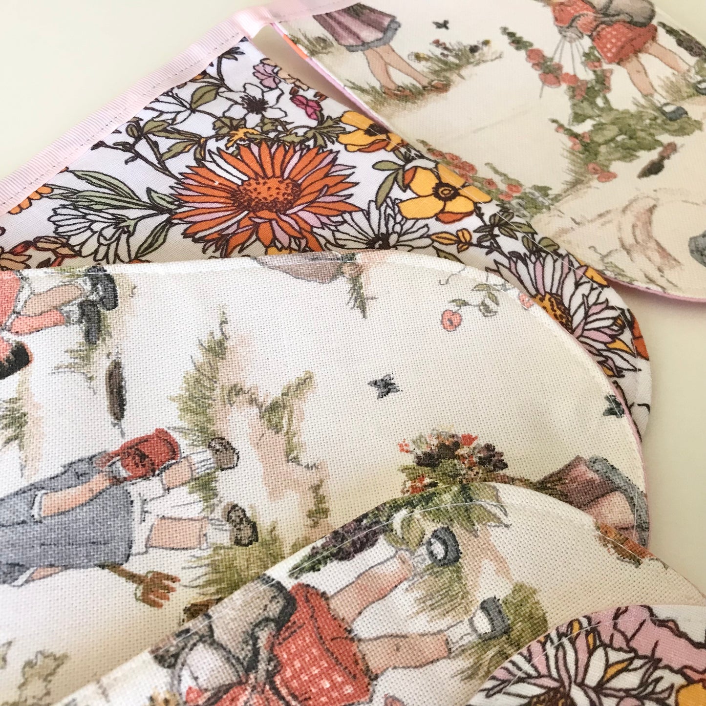 Reusable Eco Sustainable Bunting Flag Nursery Bedroom Wall Decoration - Pink Garden Party