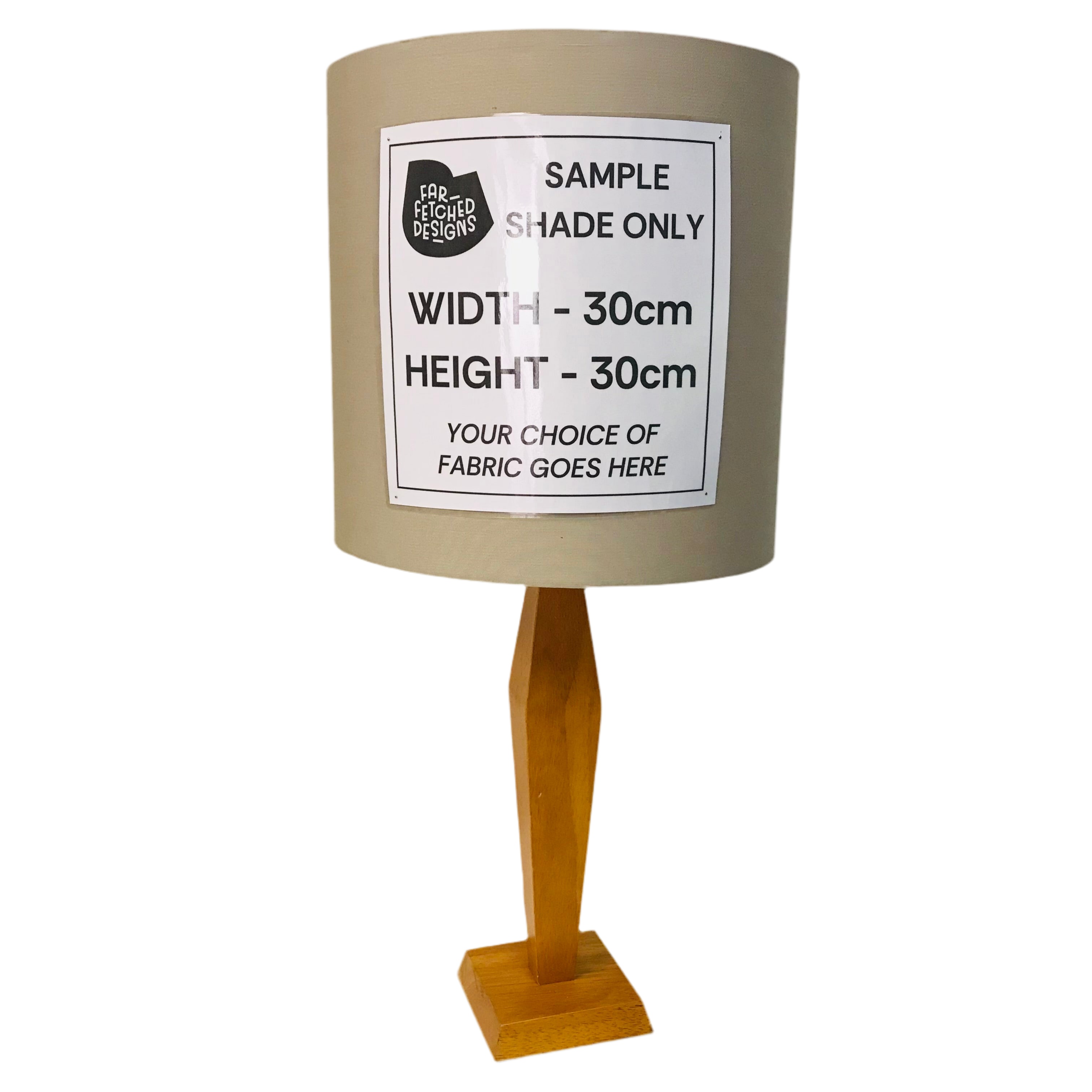 Lamp Base Only - Teak Squared Cigar Timber Table Lamp