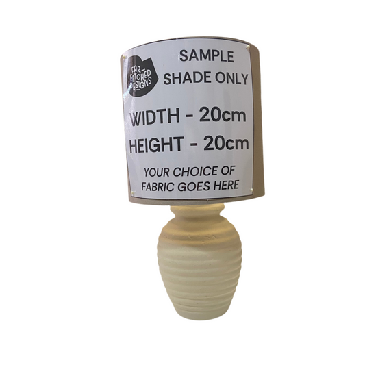 Lamp Base Only - Cream Textured Rippled Table Lamp
