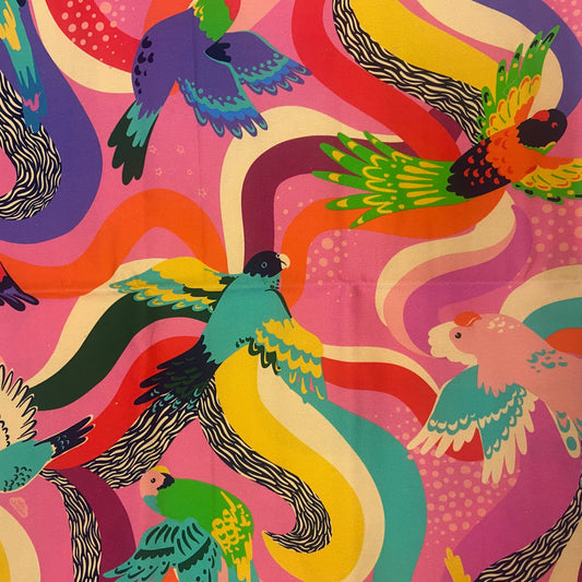 Custom Lamp Shade only - Rainbow Parrots