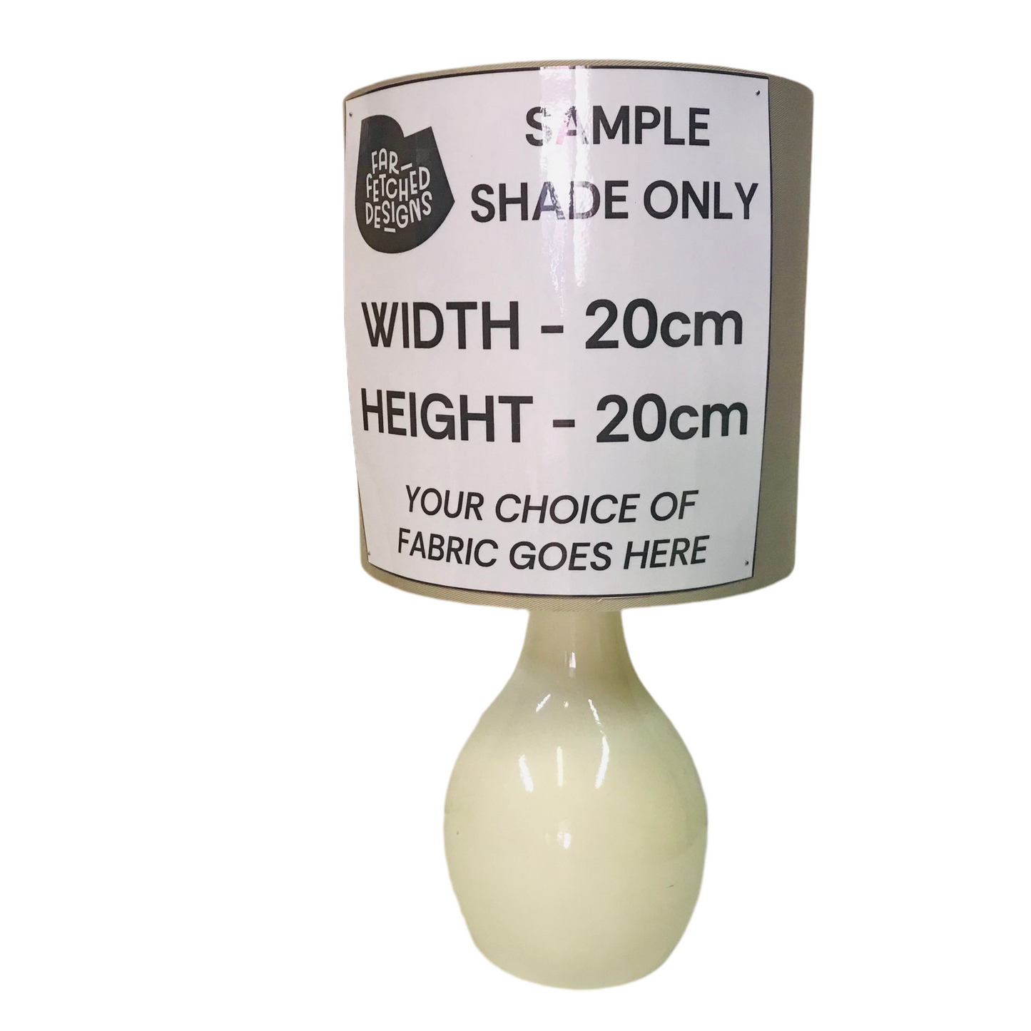 Lamp Base Only - Cream Ceramic Bottle Neck Table Lamp