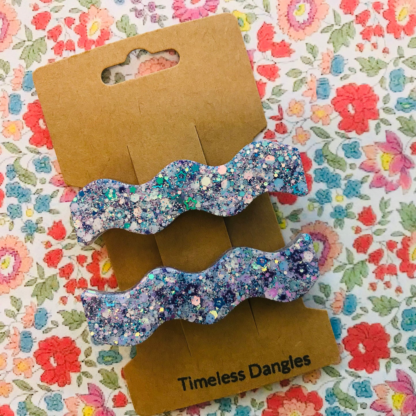 Resin Sparkle Hair Clips - Set of 2