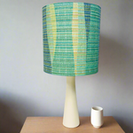 Mid Mod Lines Lamp in Green, Creams and Blues