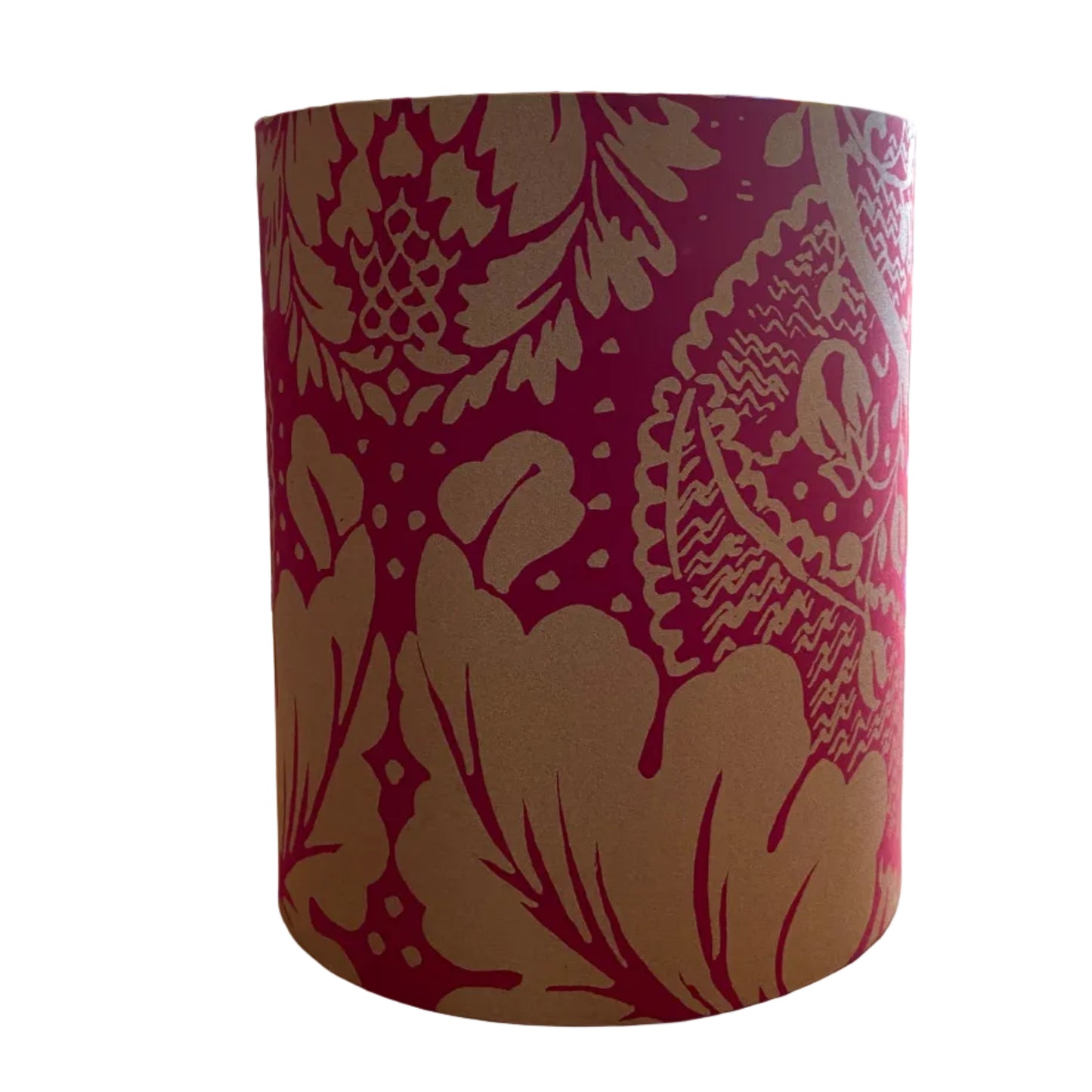 Iridescent Fluted Ceramic Table Lamp with Marimekko Fangdango Shade