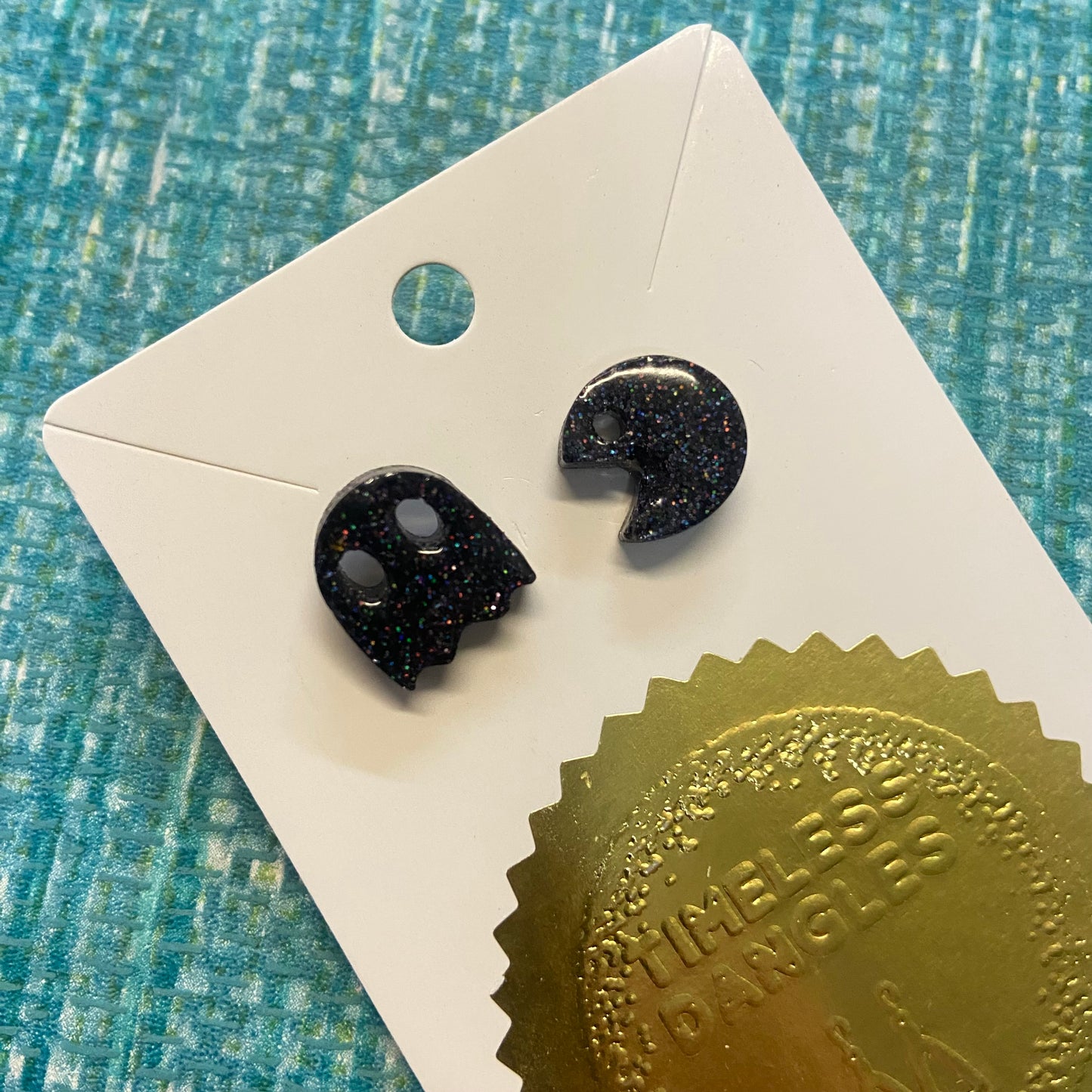 Novelty Resin Sparkle Stud Earrings