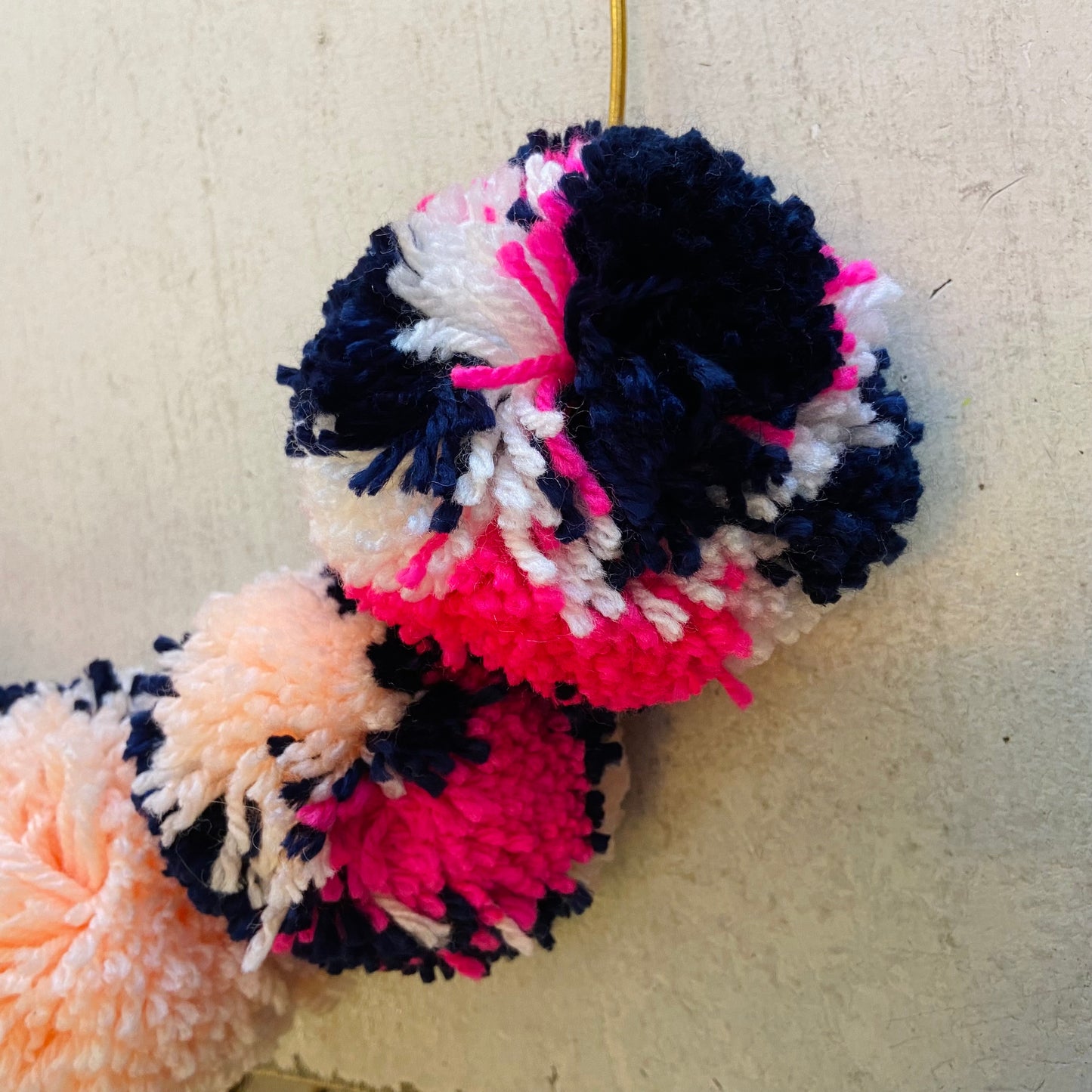 Pom Pom Wall Hanging - Electric Hues