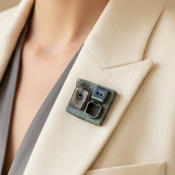 Found Object Brooch - Abstract 5