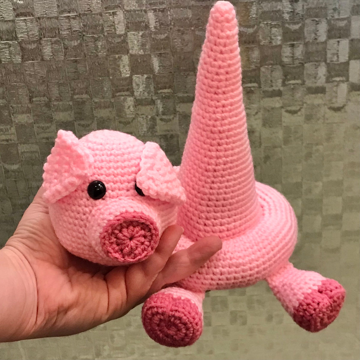Piggy Ring Stacker Crochet Toy
