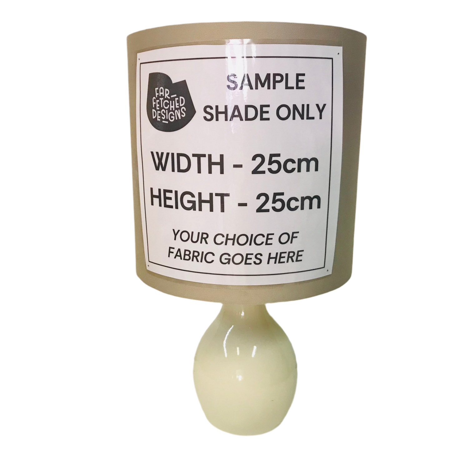 Lamp Base Only - Cream Ceramic Bottle Neck Table Lamp