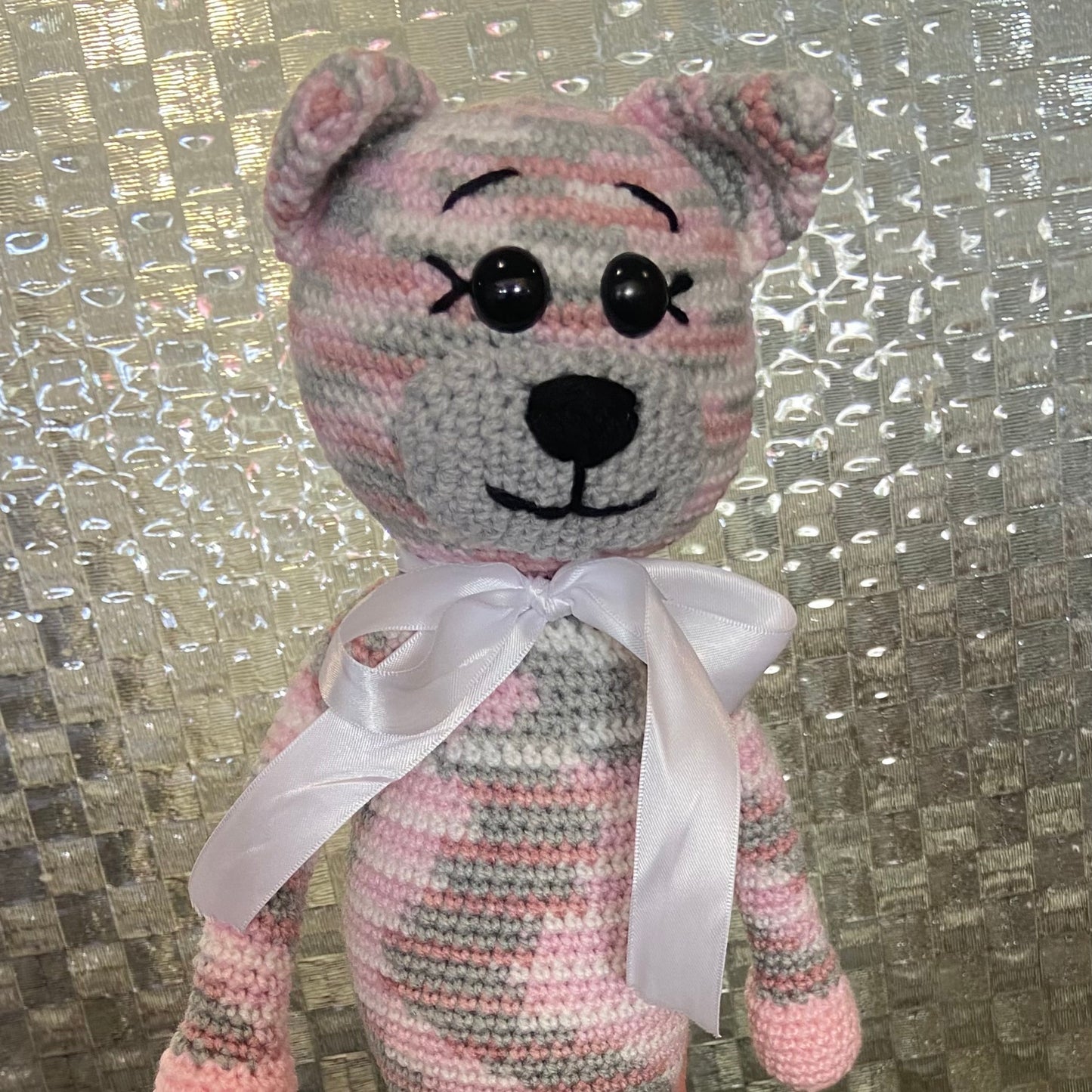 Crochet Stripey Cat Toy