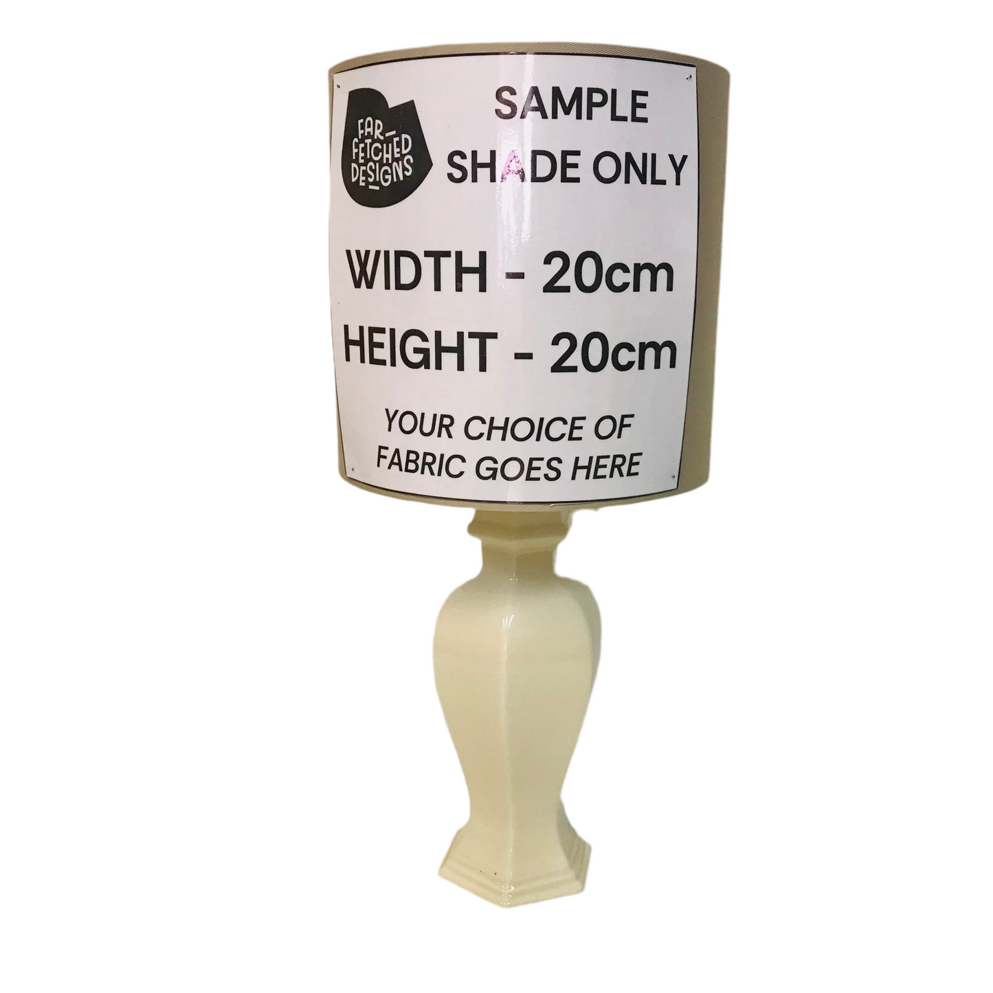 Lamp Base Only - Art Deco Off White Shaped Table Lamp