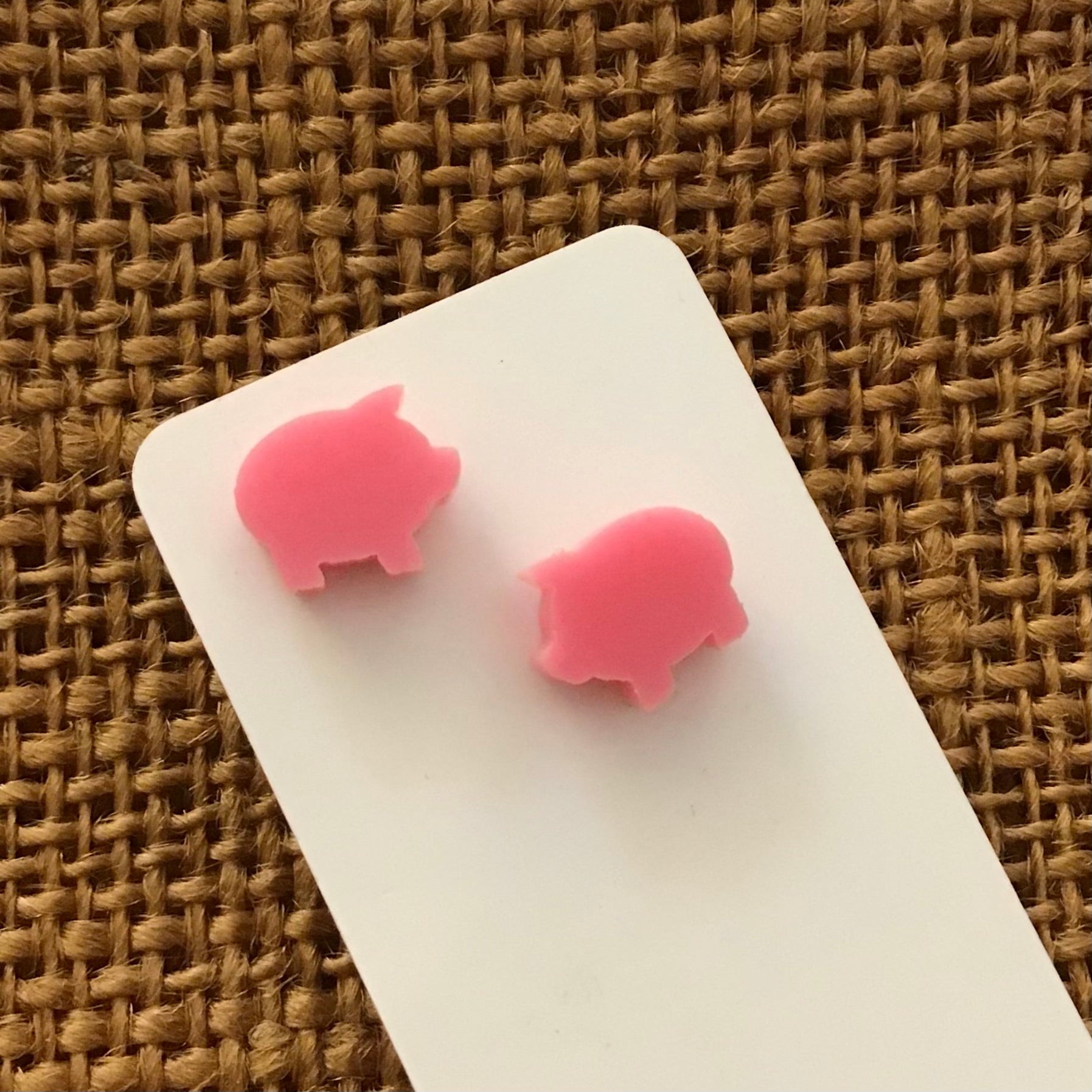 Novelty Studs Earrings - Graphic Acrylic