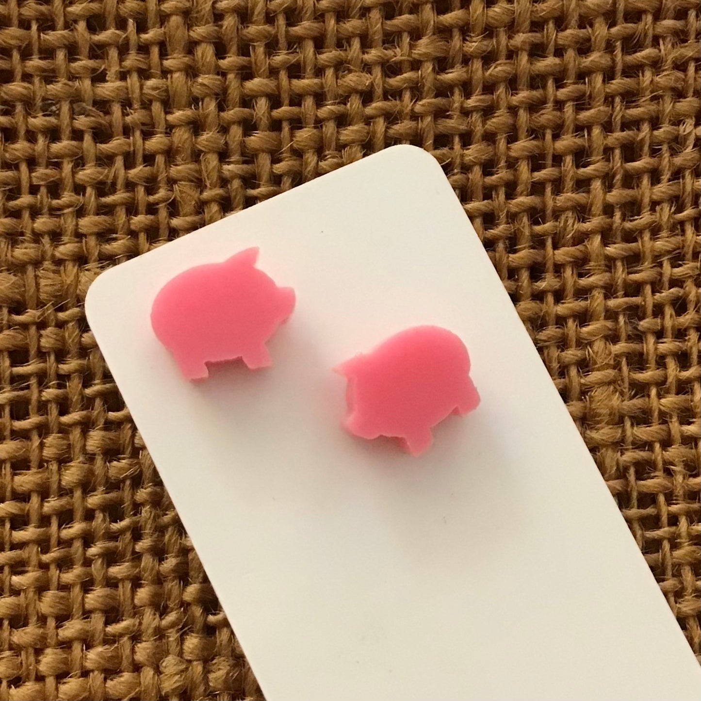 Novelty Studs Earrings - Graphic Acrylic