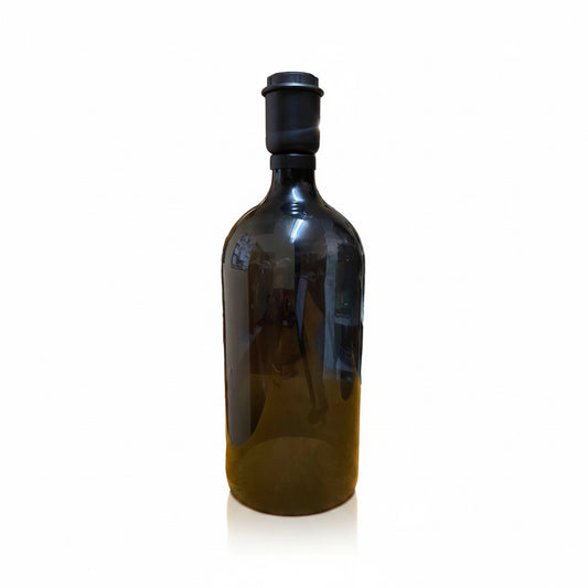 Lamp Base Only - Smoked Glass Barrel Table Lamps (pair available)