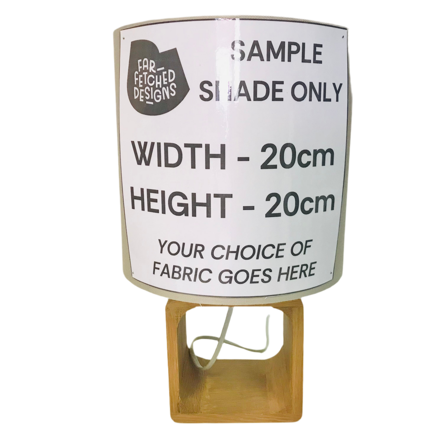 Lamp Base Only - Open Timber Cube Small table Lamp