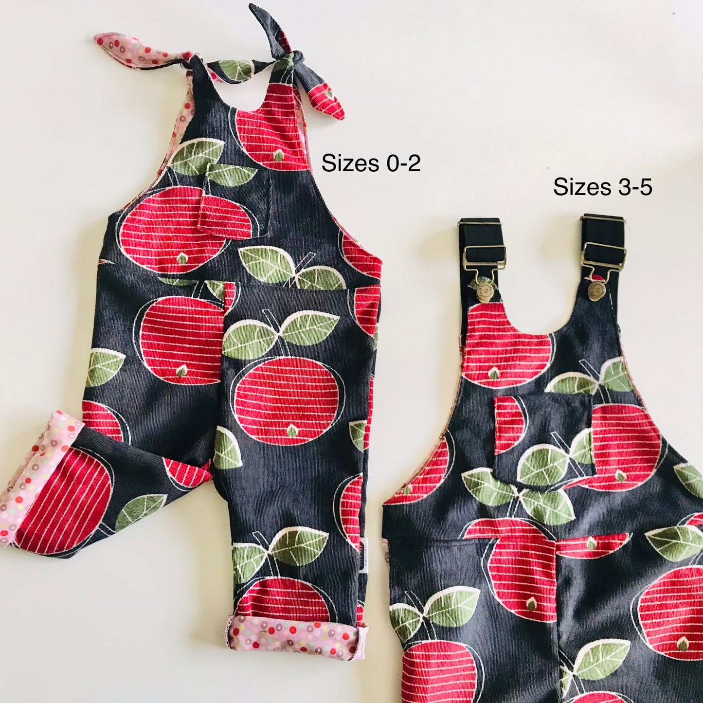 Kids Overalls Dungarees - Apples