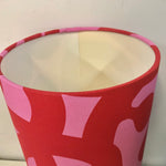 Red & Pink Mod Glass Table Lamp (shade on sale)