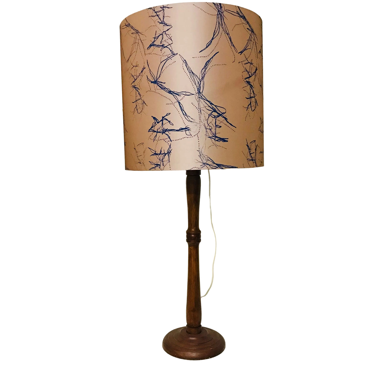 Handprinted Silk Table Lamp