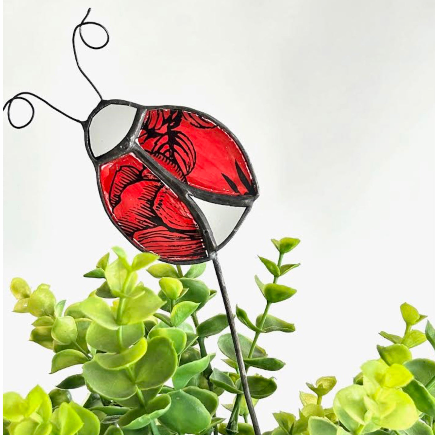 Handmade Glass Suncatcher Garden Plant Stakes