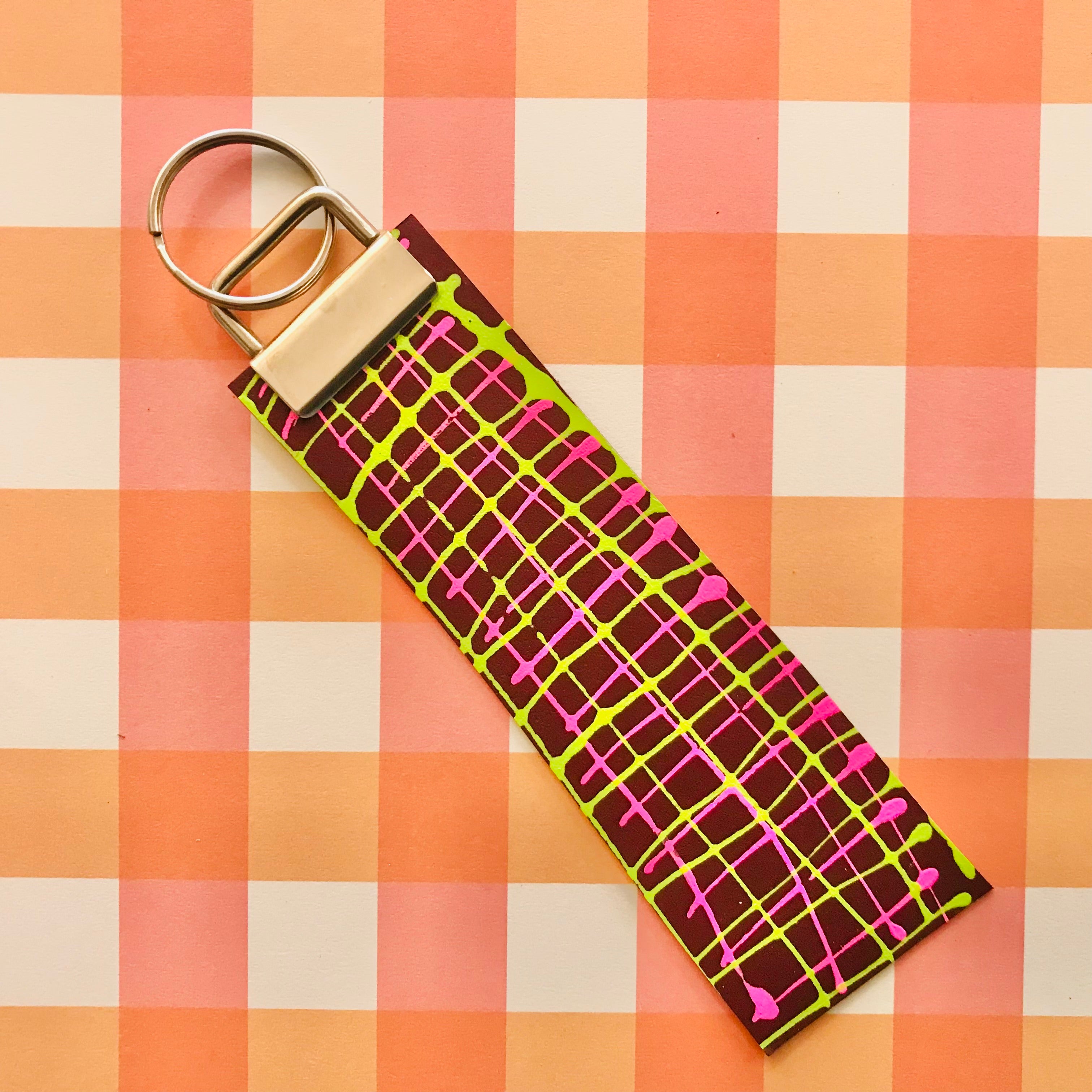 Handpainted Leather Keysash