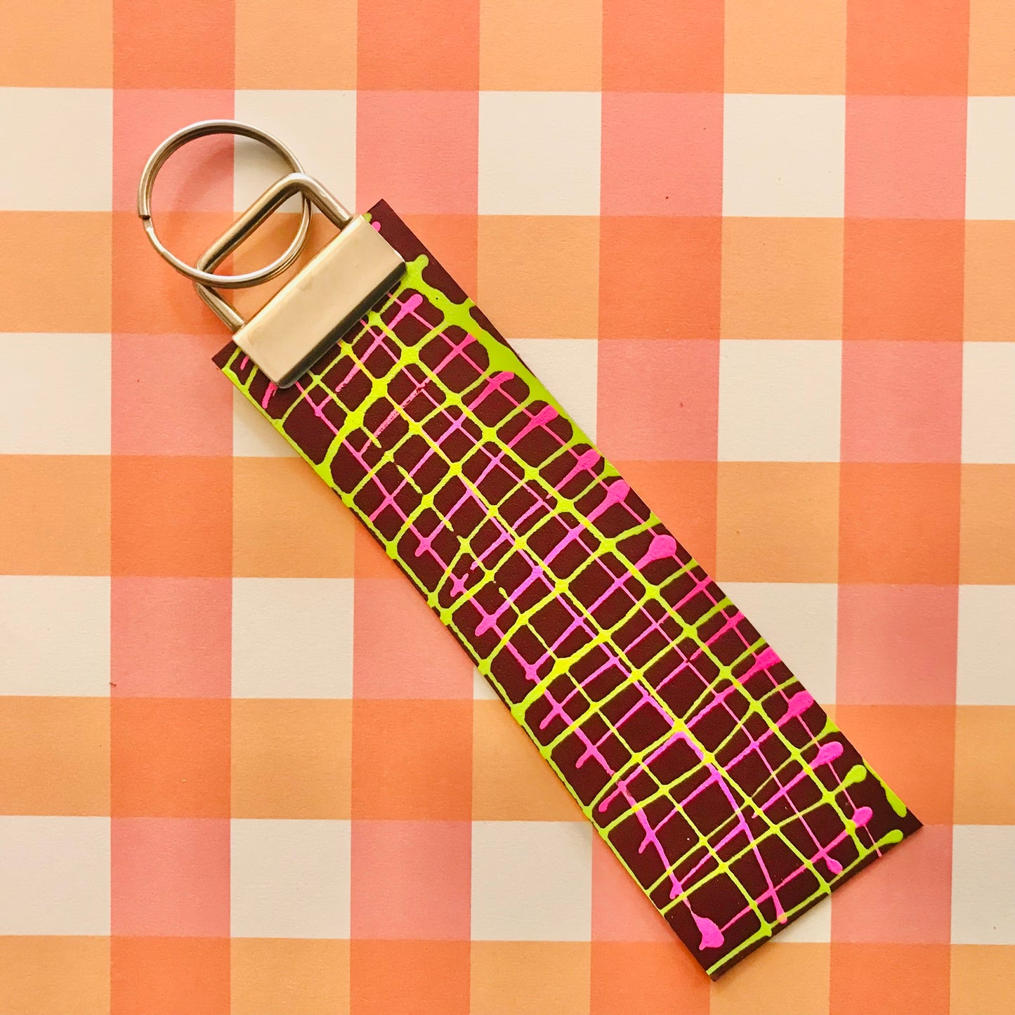 Handpainted Leather Keysash