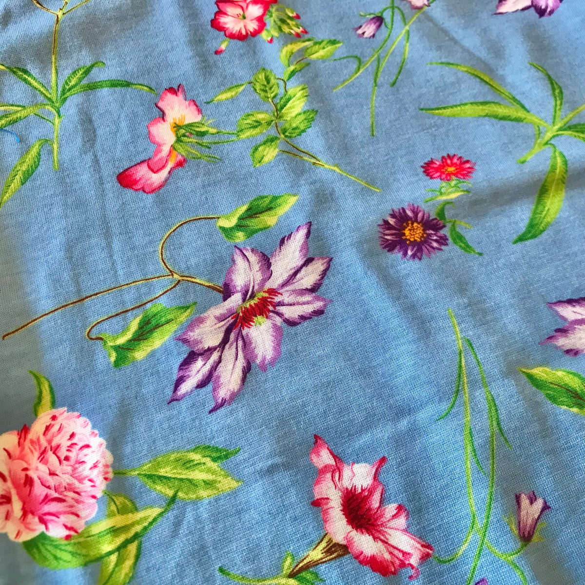 Baby Toddler Long Romper - Blue Floral