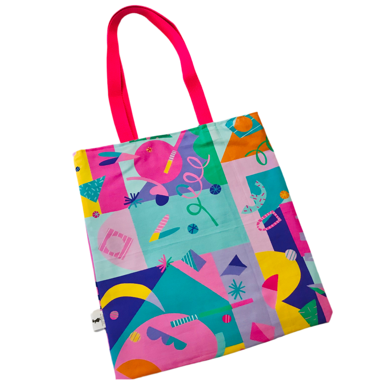 Handmade Fabric Tote Bags with Webbed Shoulder Strapes