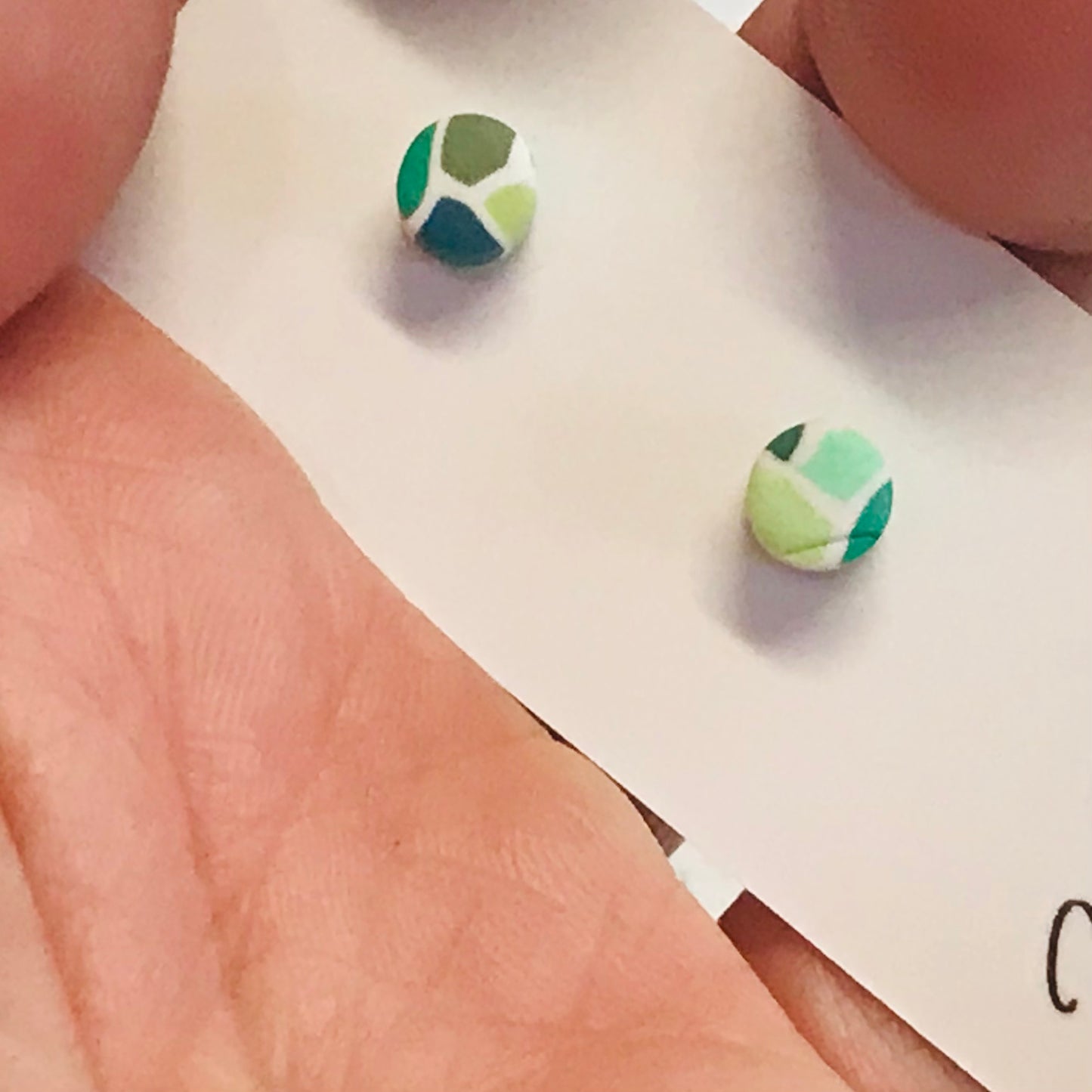 Handmade Polymer Clay Earrings - studs