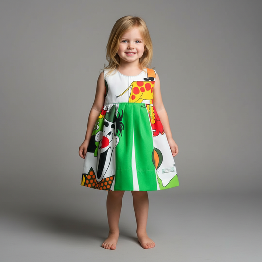 Girls empire handmade dress - Vintage Circus