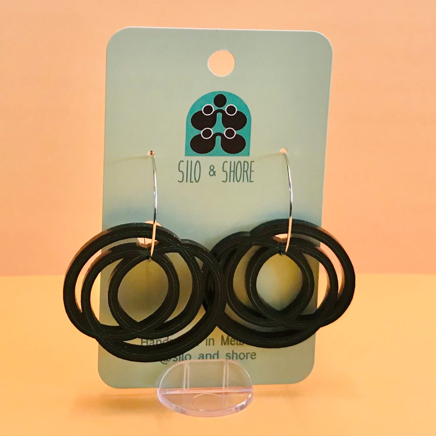Art Deco Acrylic Earrings - Scribbles (large)