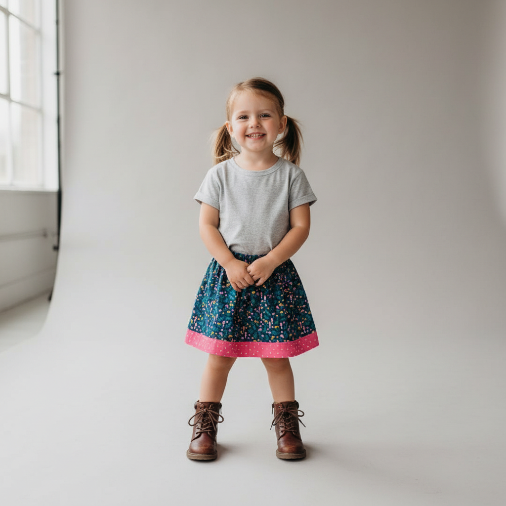 Cord Skirt - TOADSTOOLS IN THE GARDEN
