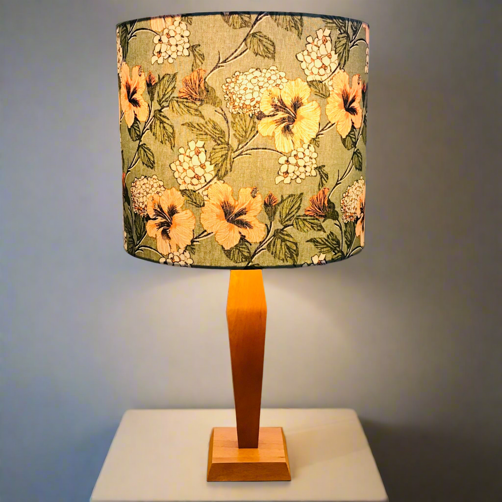 Custom Lamp Shade only - Sage Floral Linen