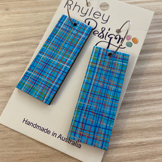 Hatched Statement Earrings