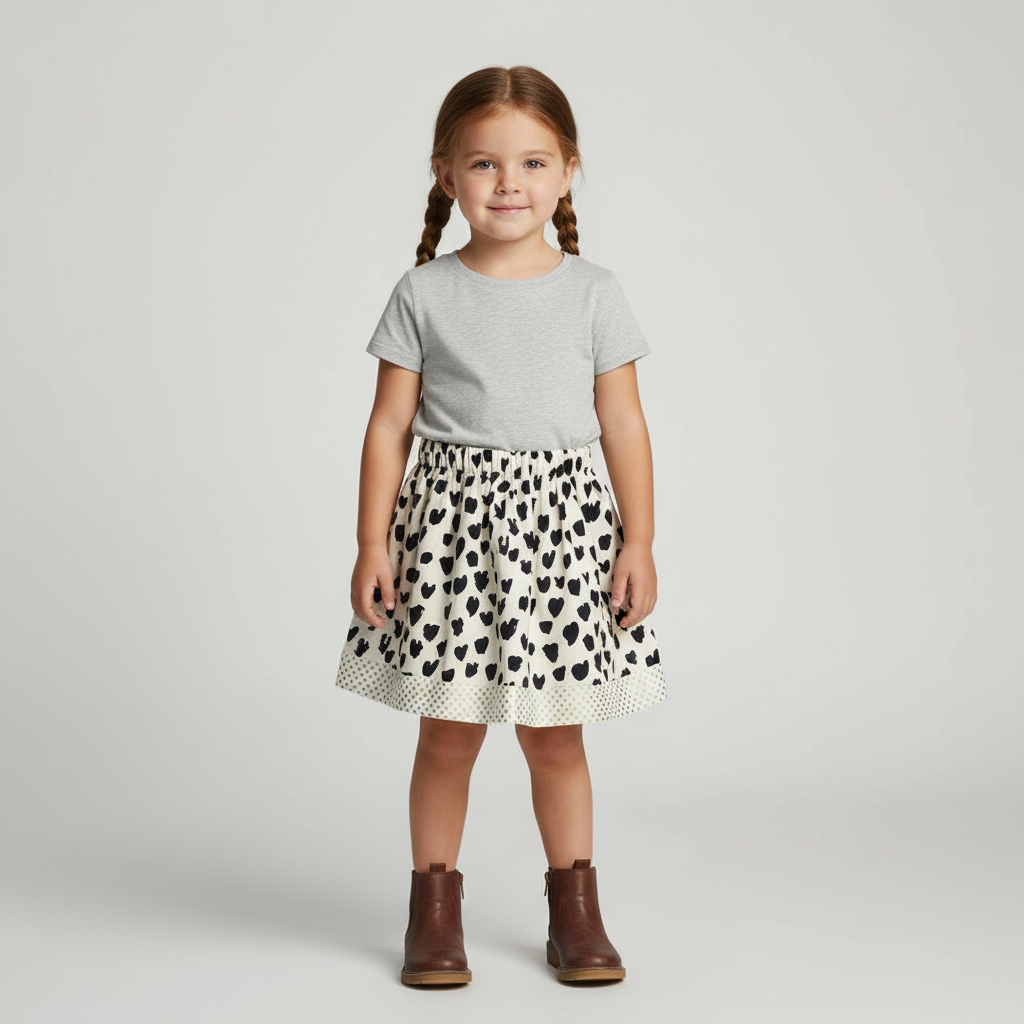Cord Skirt - MONOTONE HEARTS