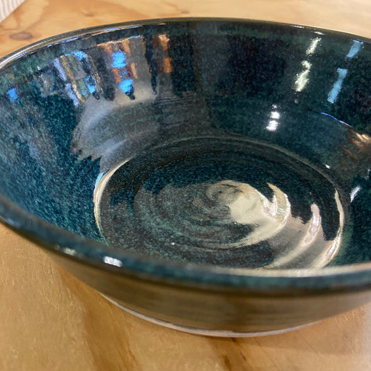 Handthrown Pottery Bowl - Blue Gum