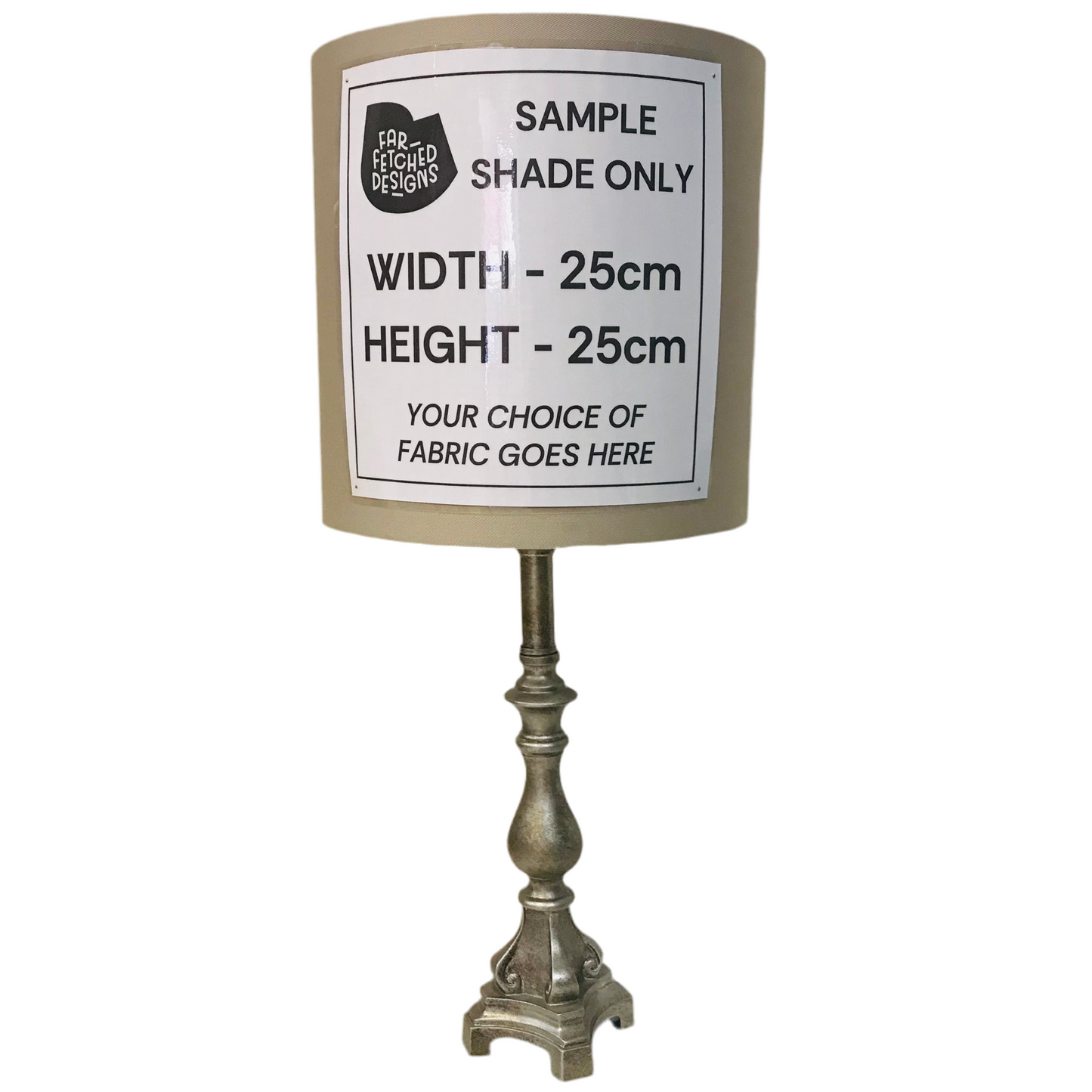 Lamp Base Only - Acrylic Mock Pewter Table Lamp