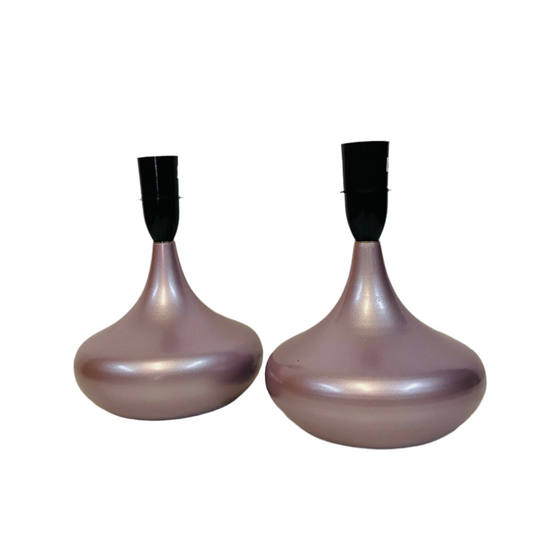 Lamp Base Only - Bulb Squat Table Lamp in Pink Tones