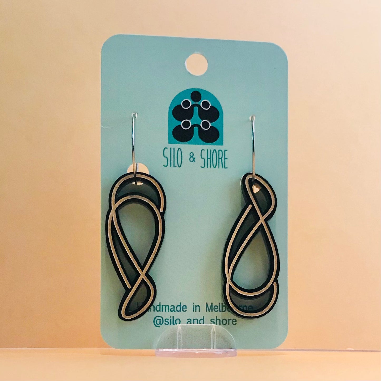 Art Deco Acrylic Earrings - Scribbles (medium)