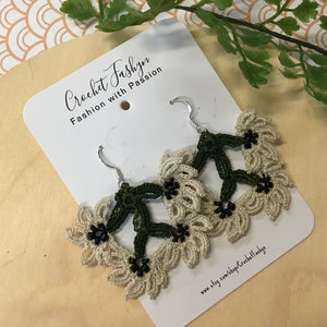 Handcrafted Crochet Earrings - Bunch of Flowers