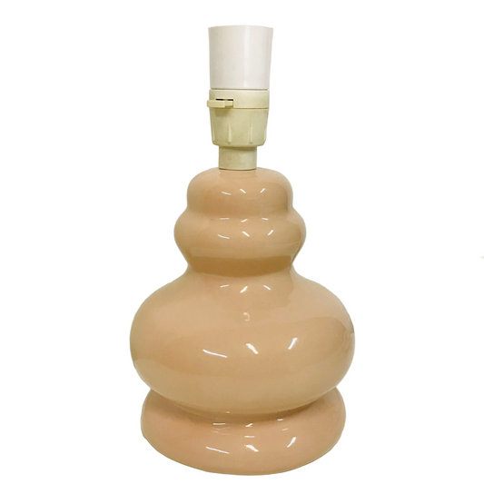 Lamp Base Only - Blush Pink Shaped Ceramic Table Lamp
