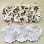 No Waste Reusable Make-up Remover Pads Wipes - flannel / towelling (set of 6)