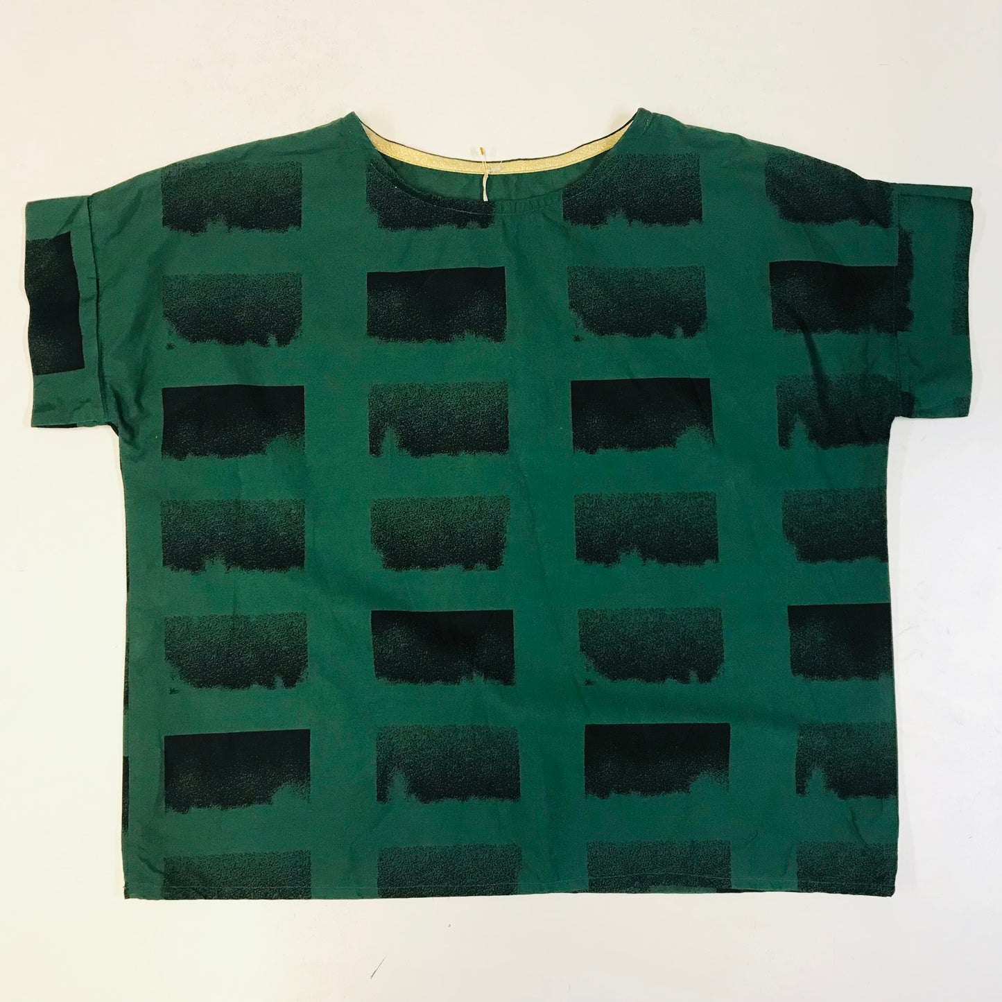 Handmade Women’s Box Top - Forest Shade Check (S/M)